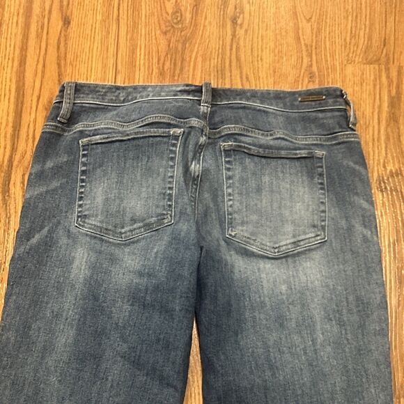 Carve Designs Jeans Womens 8 Blue Raw Frayed Hem Straight Leg Organic Cotton - Picture 8 of 8